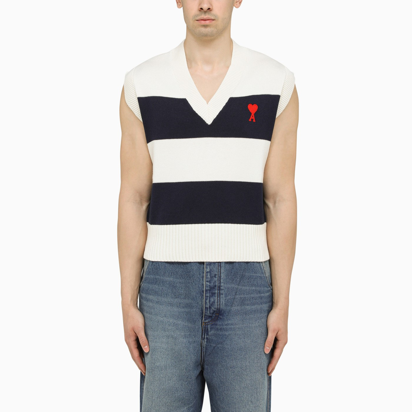 Ami De Coeur blue/white waistcoat | The Double F