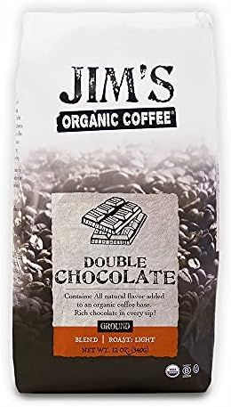 Jim’s Organic Coffee – Double Chocolate, All Natural Flavored Blend – Light Roast, Ground C... | Amazon (US)