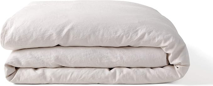 Tuft & Needle, Linen Duvet Cover, Extra Soft, Durable and Lightweight - Sand - Full/Queen | Amazon (US)