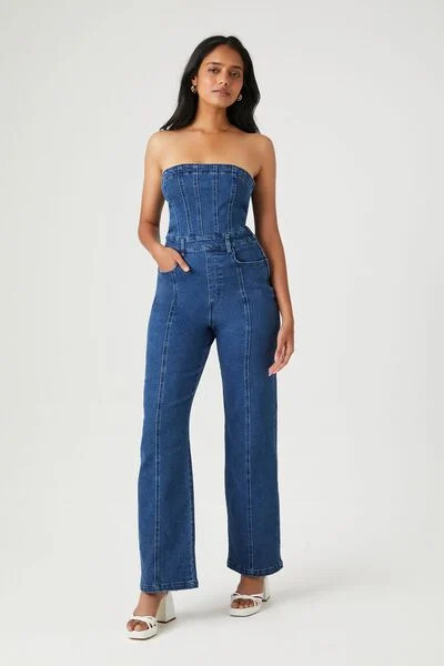 Denim Tube Jumpsuit | Forever 21 (US)