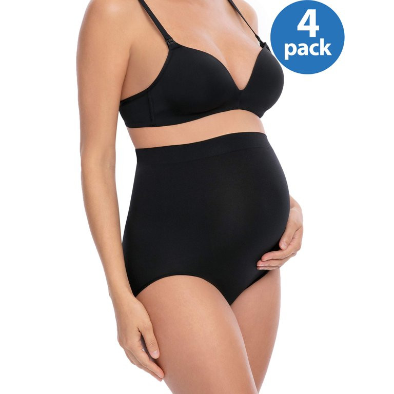 Secret Treasures Briefs Seamless Super Soft Solid Panty (Maternity) 4 Pack | Walmart (US)