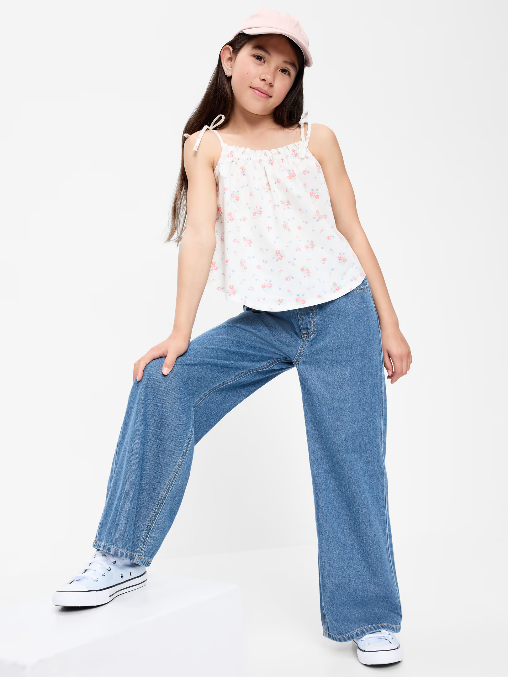 Pull-On Super Baggy Wide-Leg Denim Jeans for Girls | Old Navy (US)