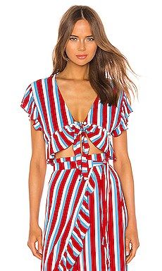 Lovers + Friends Waves For Days Crop Top in Americana Stripe from Revolve.com | Revolve Clothing (Global)