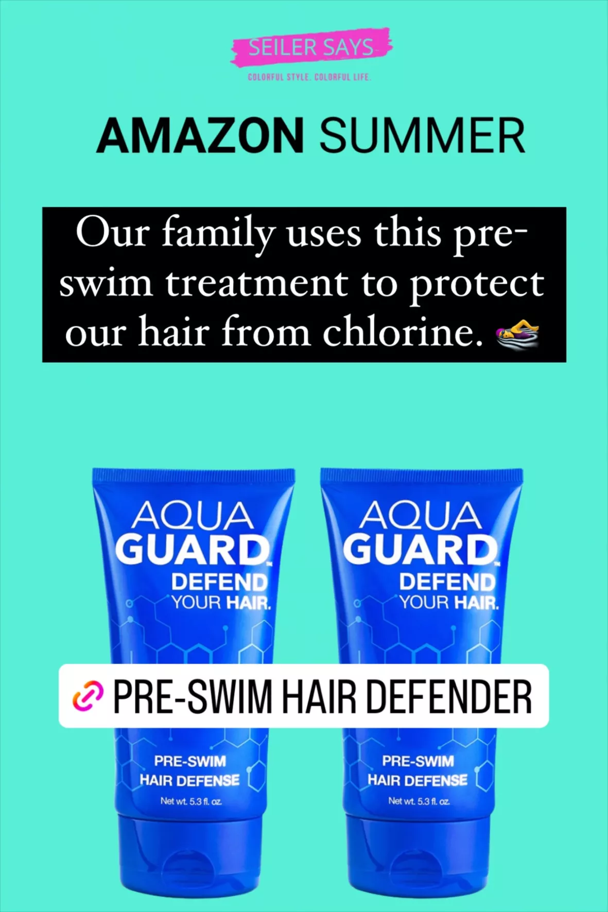 Get pre-swim hair protection: AquaGuard Hair Defense