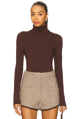 Turtle Neck Bodysuit in Umber | Revolve Clothing (Global)