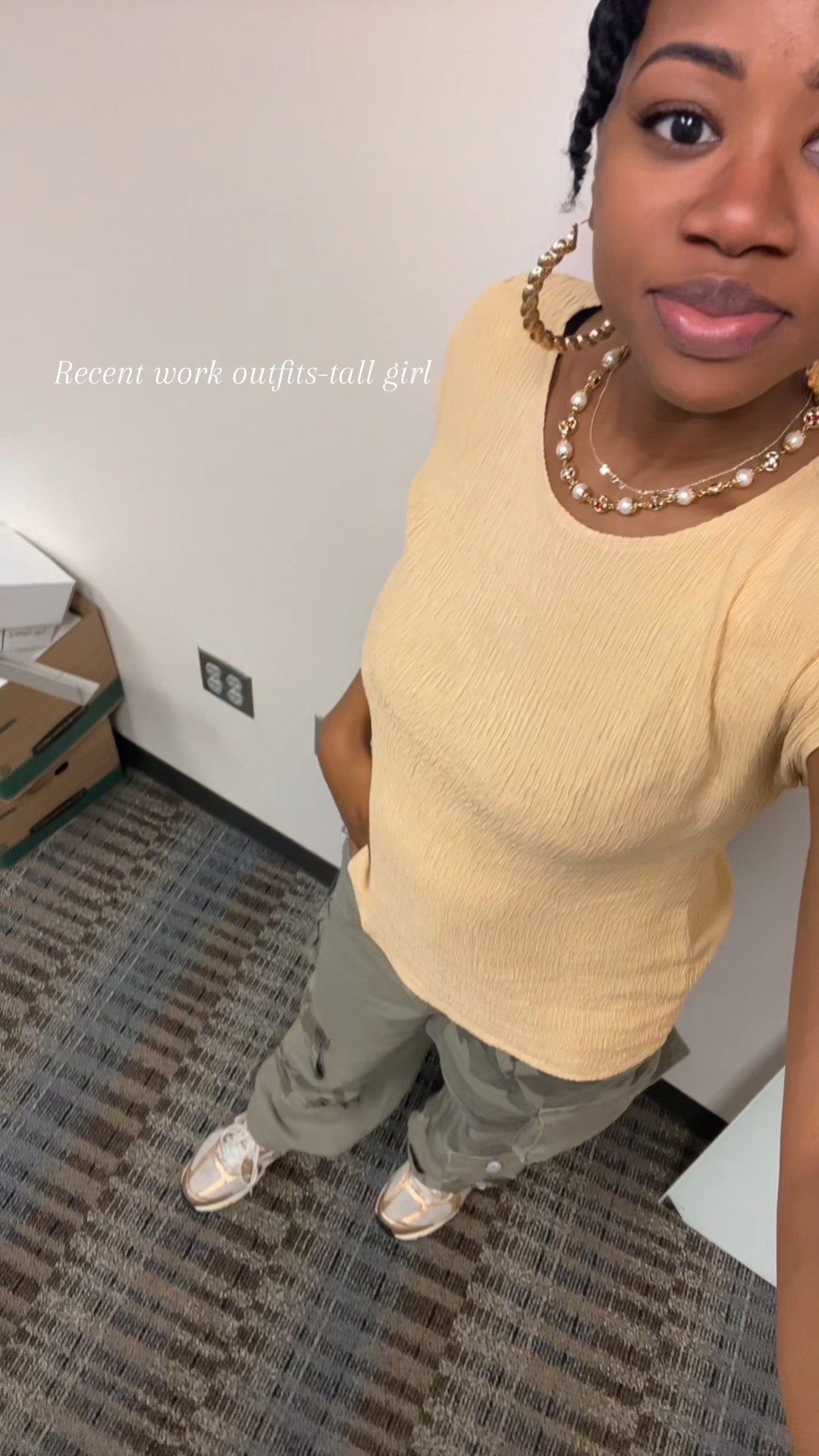 Casual work outfit #cargopants