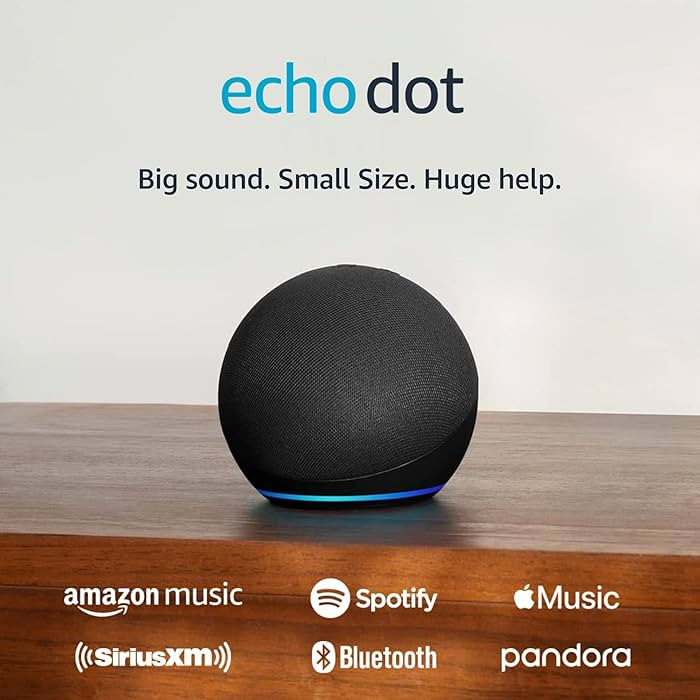 Echo Dot (5th Gen, 2022 release) | With bigger vibrant sound, helpful routines and Alexa | Charco... | Amazon (US)