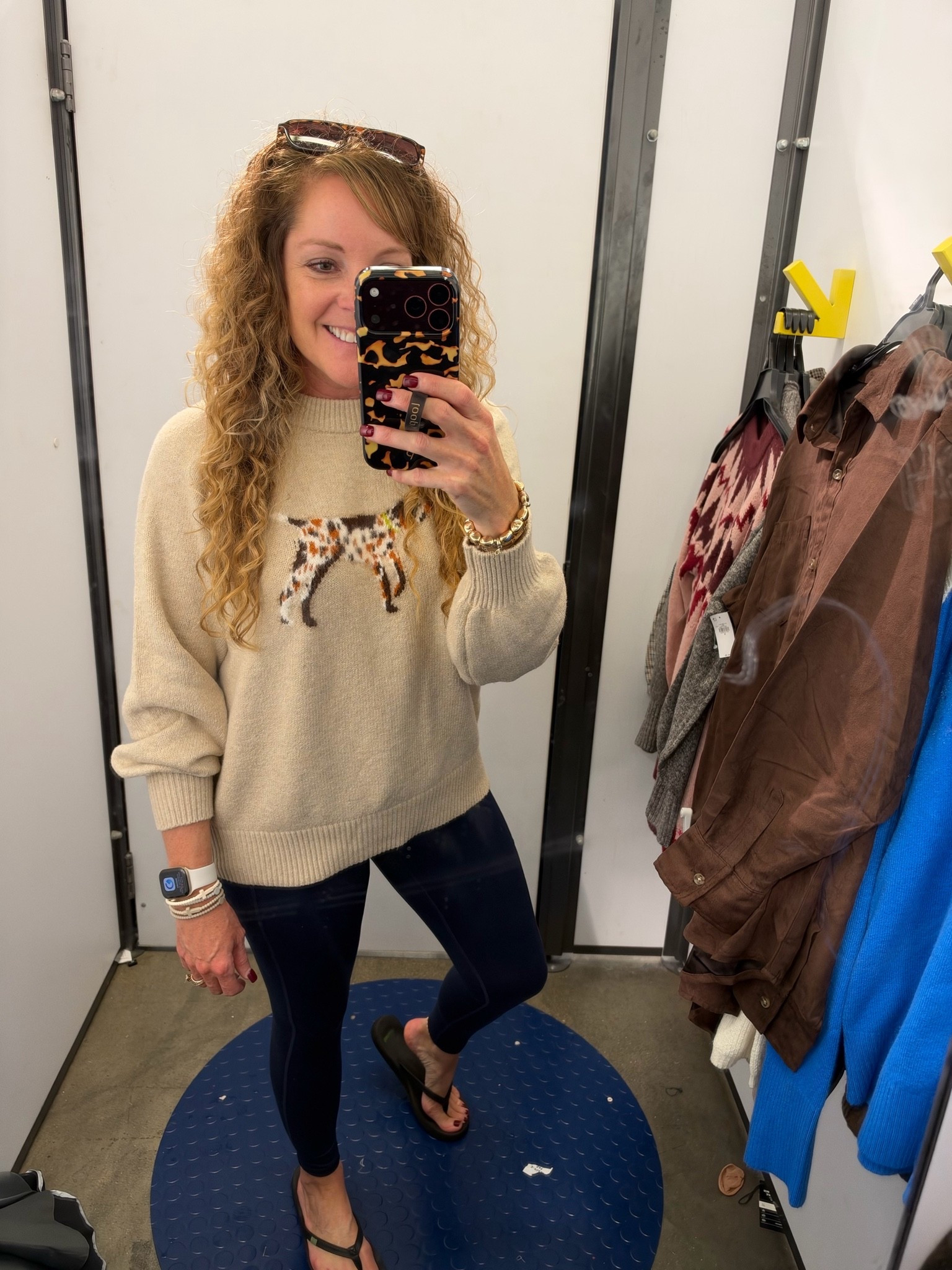Old Navy sale 40% Sitewide, 50% off for card members! 

Sweater- small
Leggings- 25”. Small