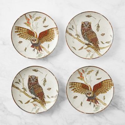 Owl Dinner Plates, Set of 4 | Williams-Sonoma