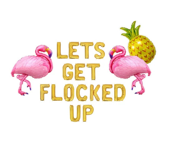 Lets Get Flocked up Balloons Flamingo Bachelorette Party | Etsy | Etsy (US)
