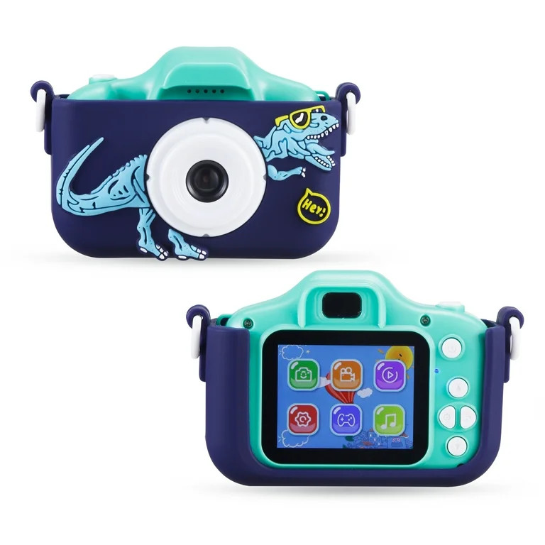 Vivitar Kidzcam Camera for Kids, Dinosaur Cam with 1080p Video and Games, Blue | Walmart (US)