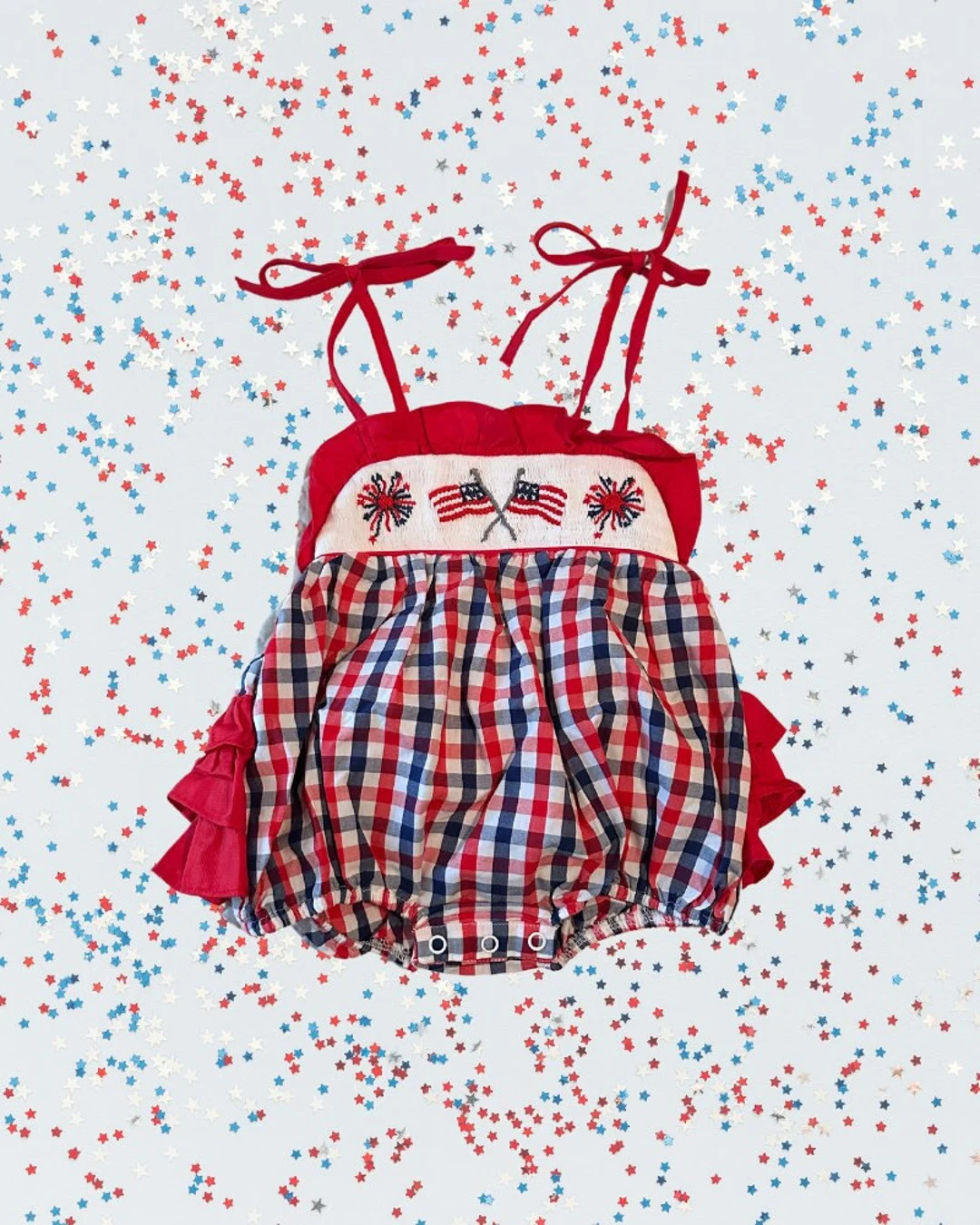 American Girl Bubble Smocked 4th of July Outfit Independence Day Memorial Day USA Smocked Bubble ... | Etsy (US)
