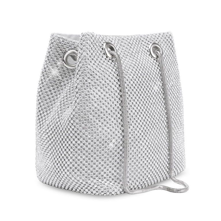 Women's Evening Bag-Full Rhinestones Bucket Bag Shining Bag Shoulder Bag for Party Wedding Date N... | Walmart (US)