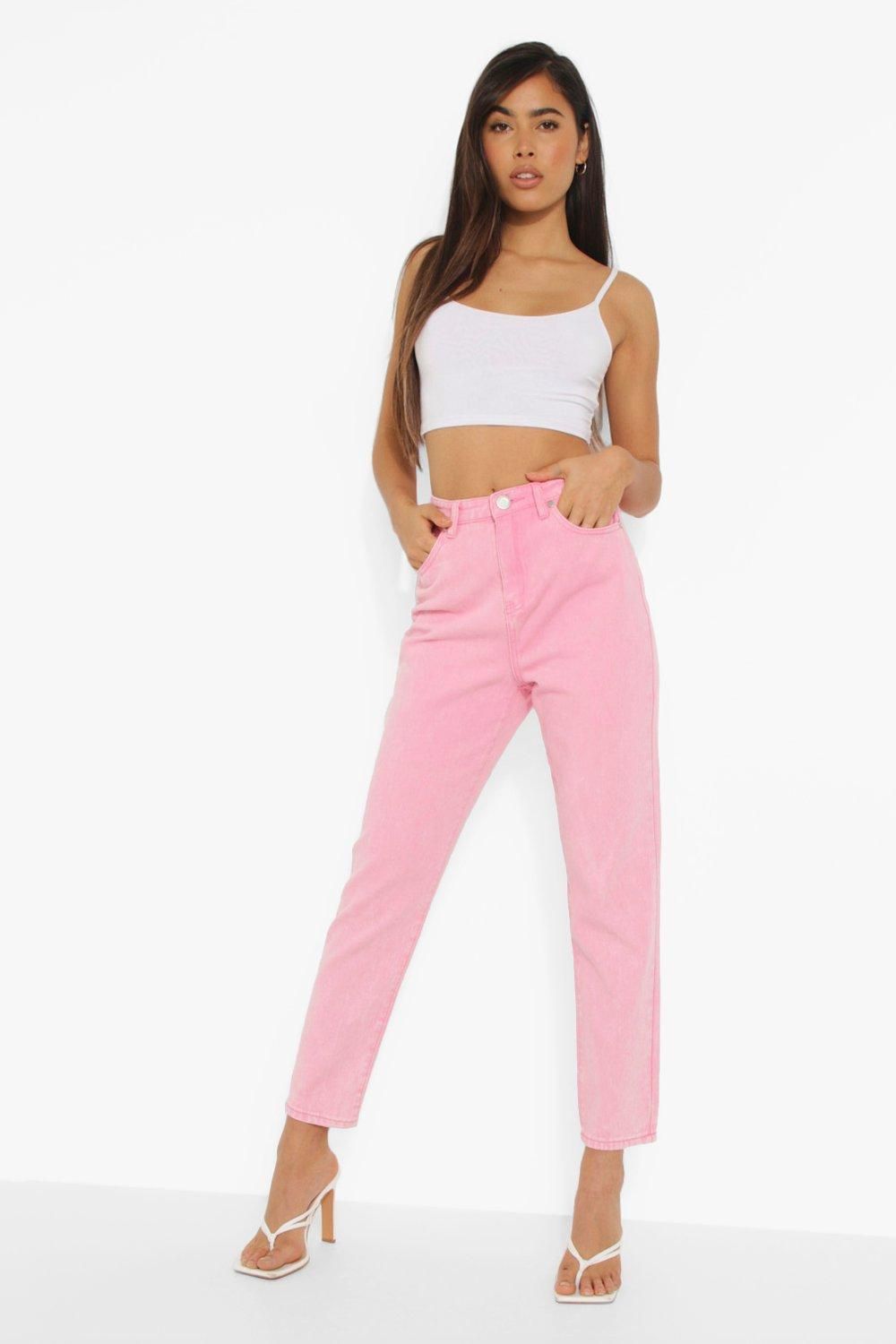 Pink Wash Denim Boyfriend Jeans | Boohoo.com (NL)