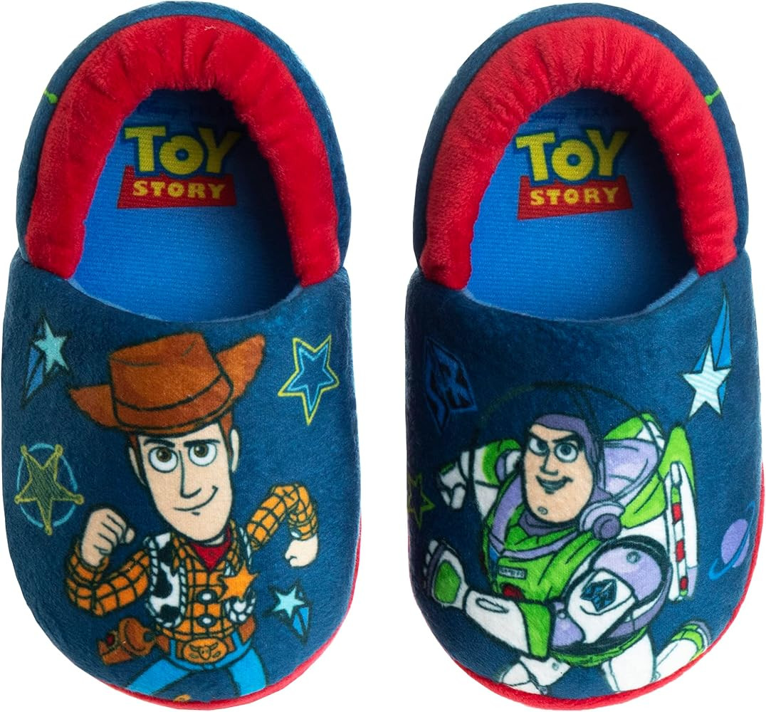 Disney Boys’ Toy Story Slippers – Buzz and Woody Fuzzy Slippers (Toddler/Kid) | Amazon (US)