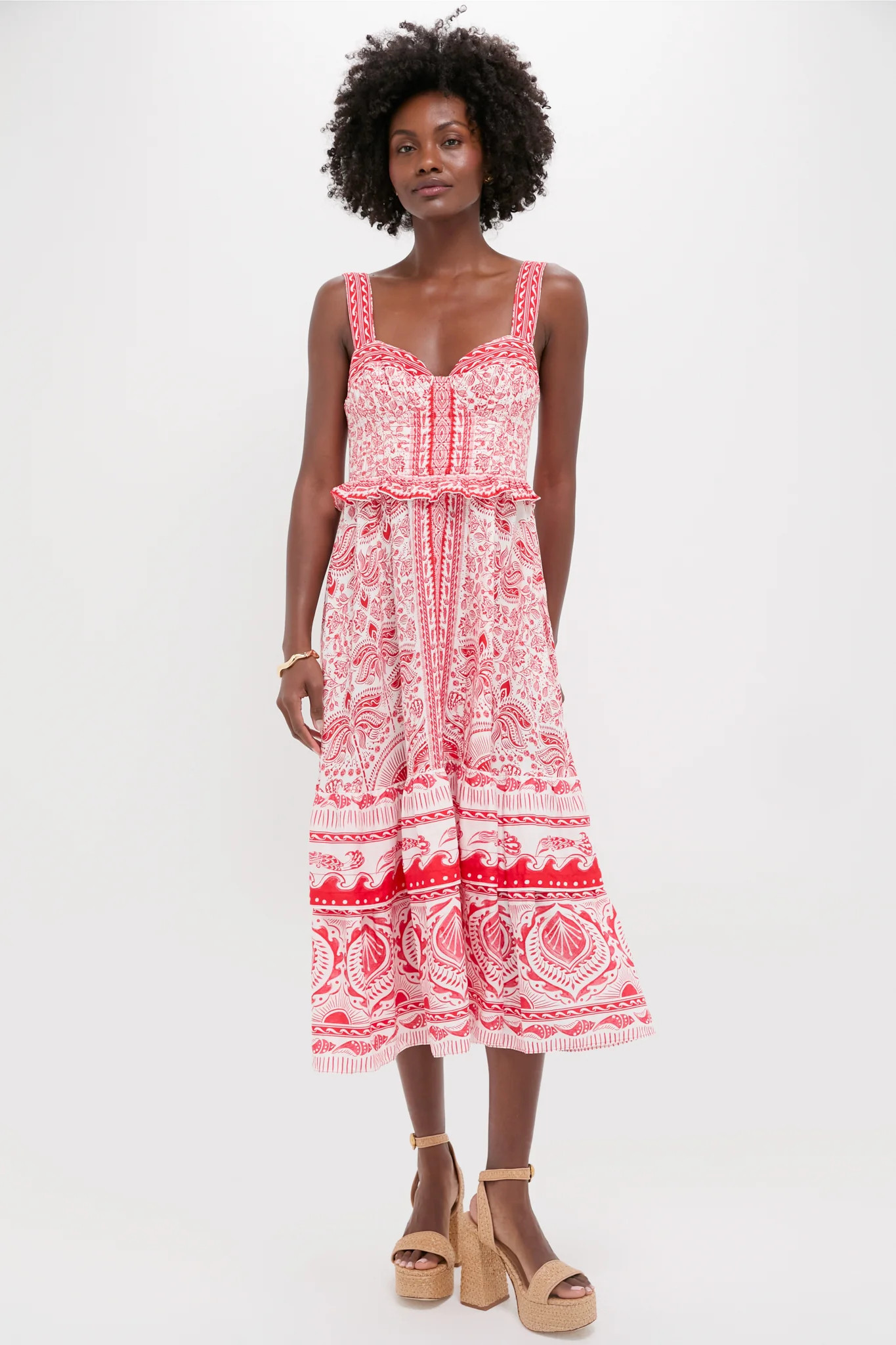 River Ride Red Midi Dress | Tuckernuck (US)