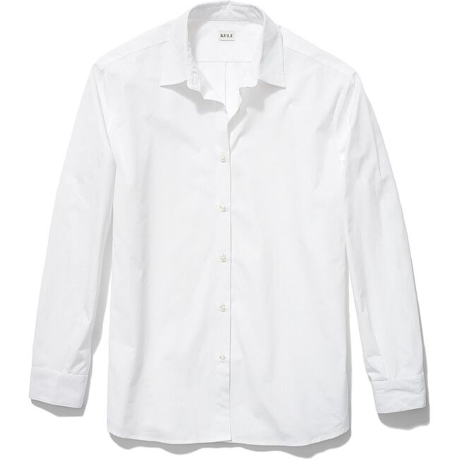 KULE | Women's Hutton Oversized Shirt, (White, Size X-Small) | Maisonette | Maisonette