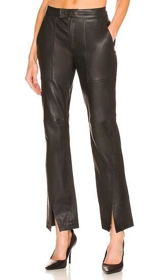 Maddie Leather Pant in Black | Revolve Clothing (Global)