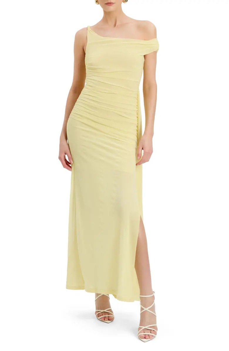 Layana Ruched Asymmetric Gown | Nordstrom