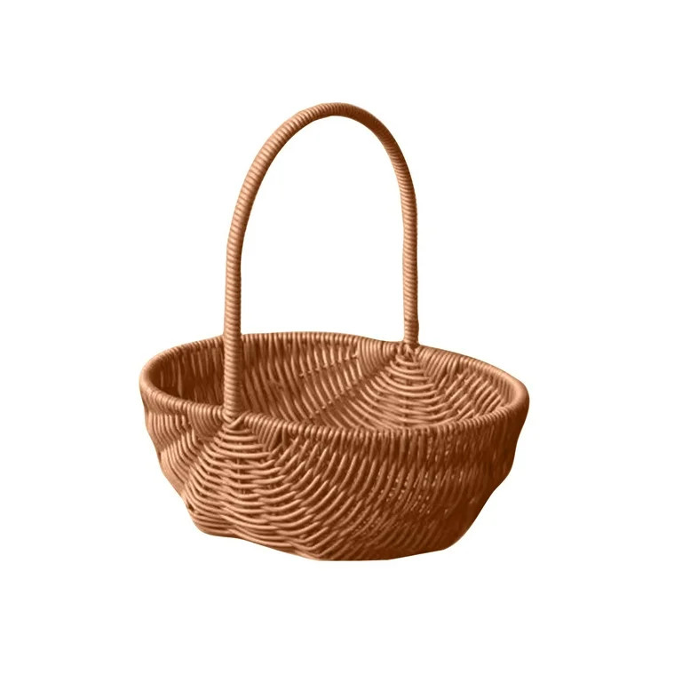 Woven Basket Handmade Imitation Rattan Flower Basket,gift Basket, Fresh Flower Arrangement Basket... | Walmart (US)