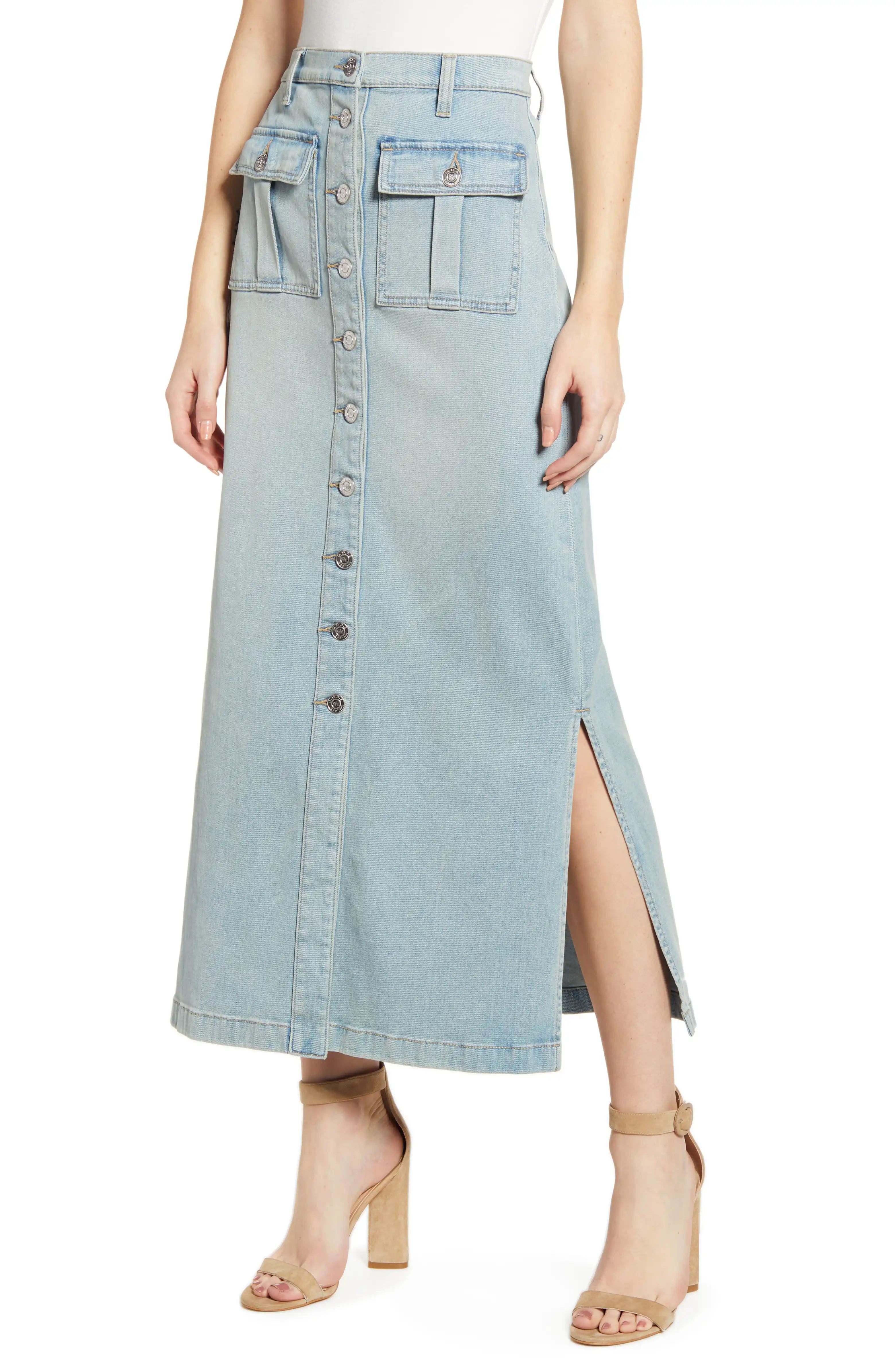 The Surfview Denim Maxi Skirt | Nordstrom