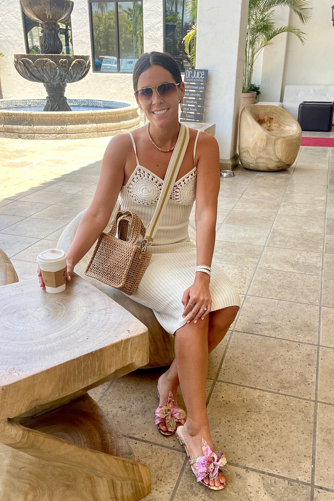 Summer crochet dress. This one is from @hm and runs tts. Flower sandals are Cecelia New York#LTKsalealert #LTKshoecrush

#LTKSeasonal