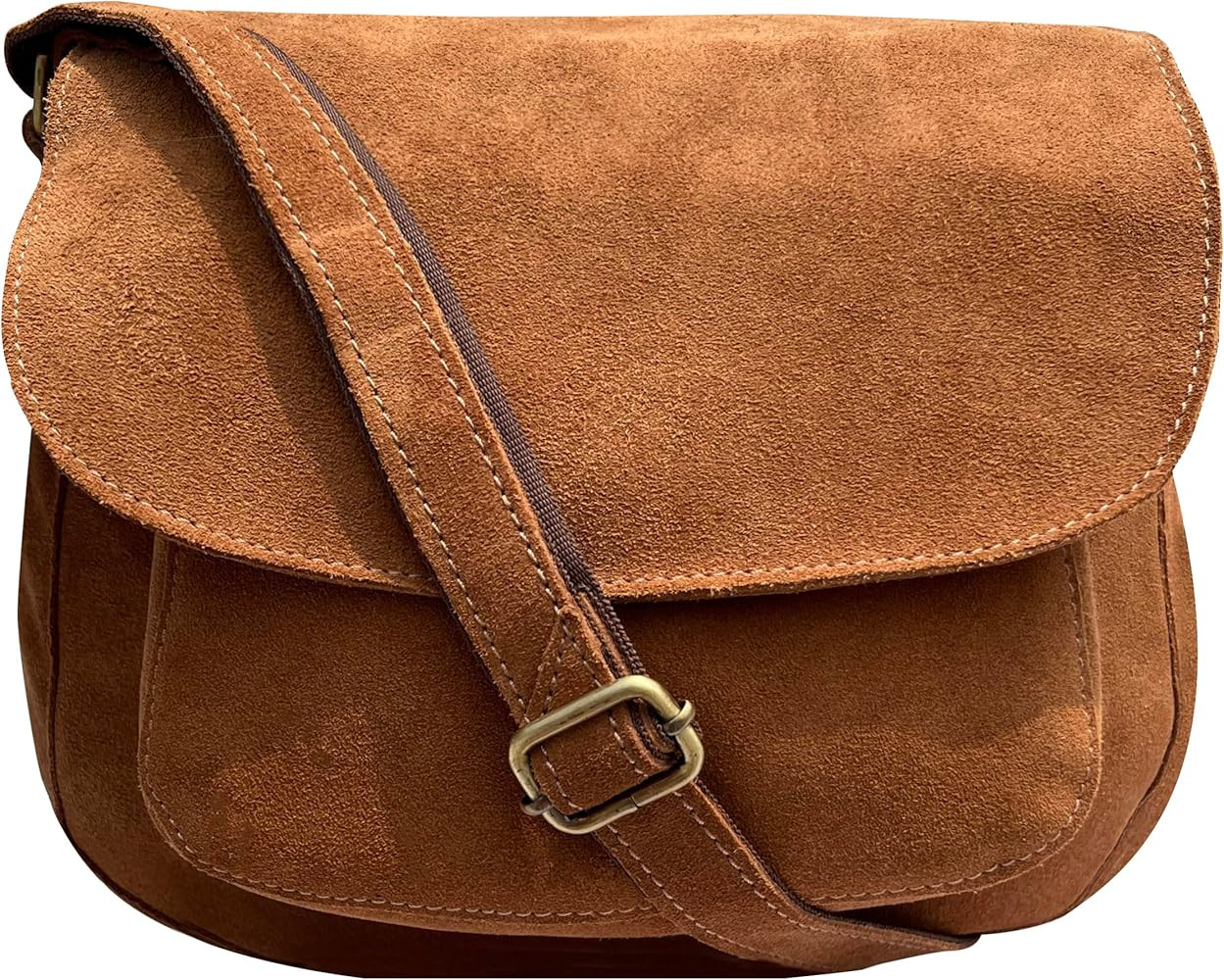 RUSTIC TOWN Leather Crossbody Satchel Bag Vintage Purses Handbags for Women | Amazon (US)