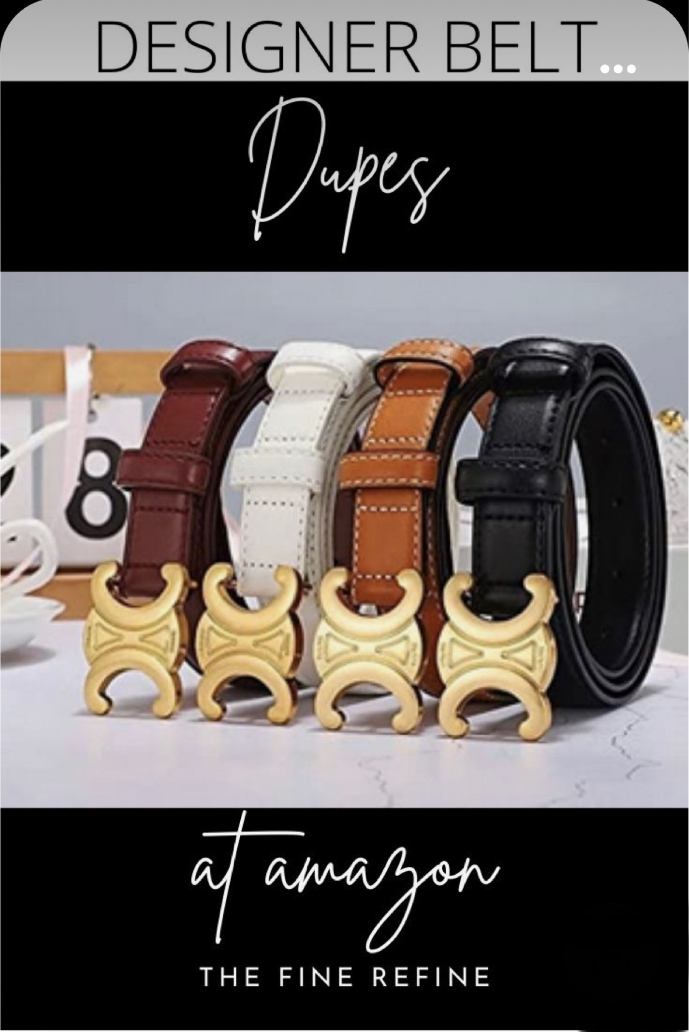 Celine Belt Dupes available at Amazon! #amazonfind #designerdupes

#LTKunder50 #LTKstyletip

#LTKSeasonal