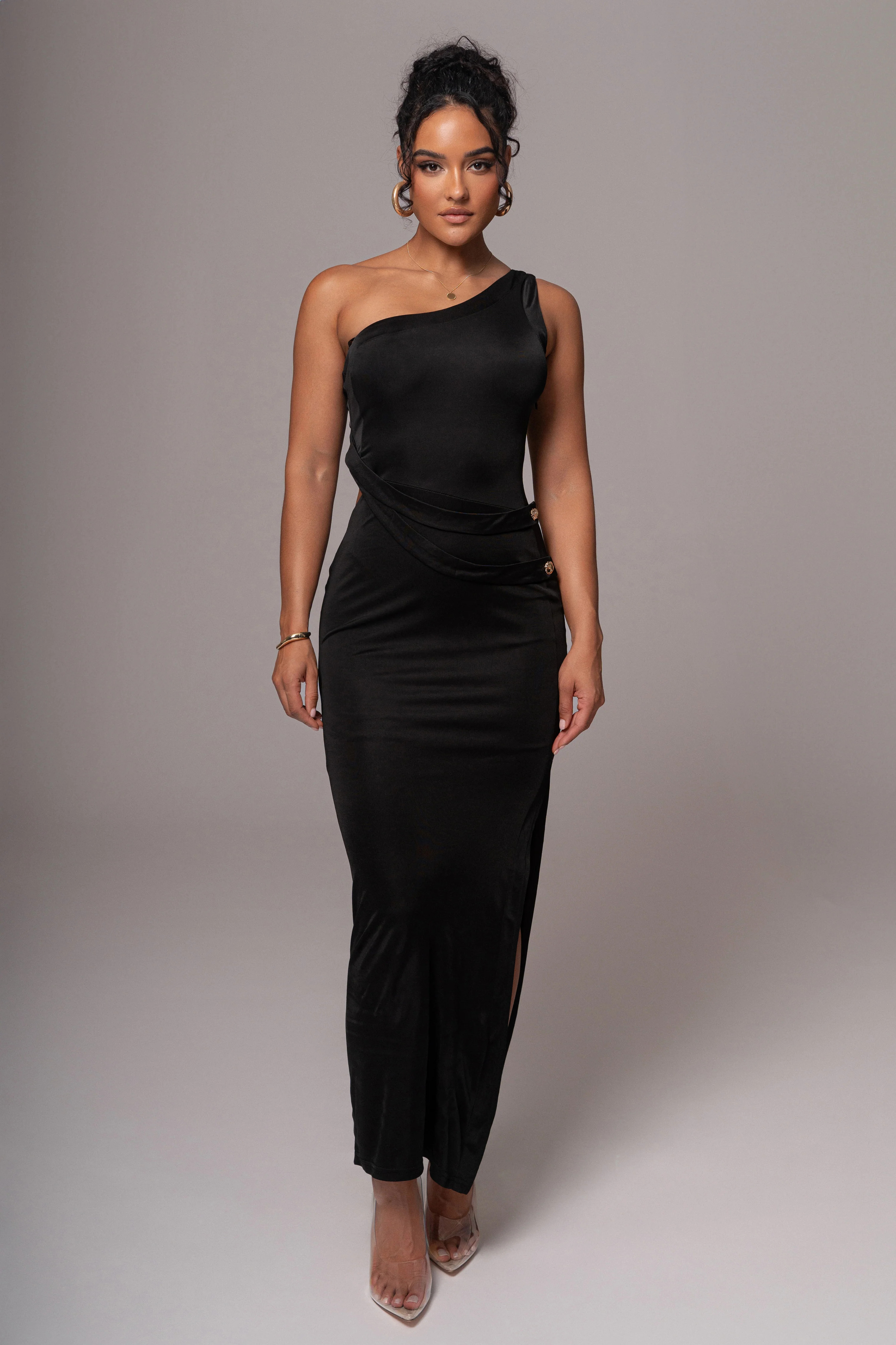 Black Surrey Maxi Dress | JLUXLABEL