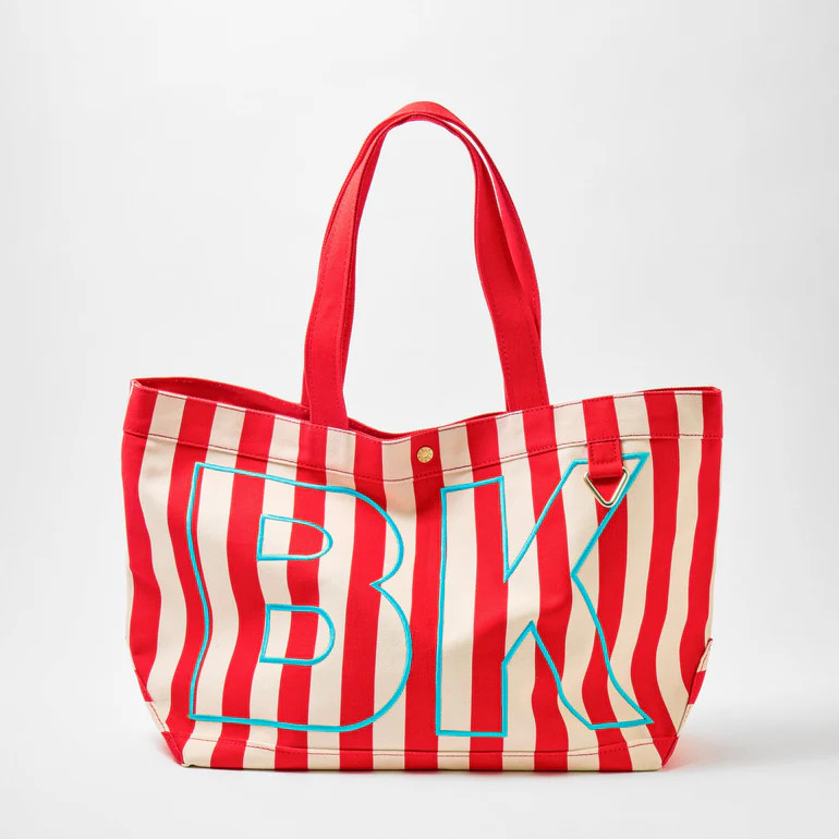 Striped Custom Alpha Tote - Custom Riviera | BaubleBar
