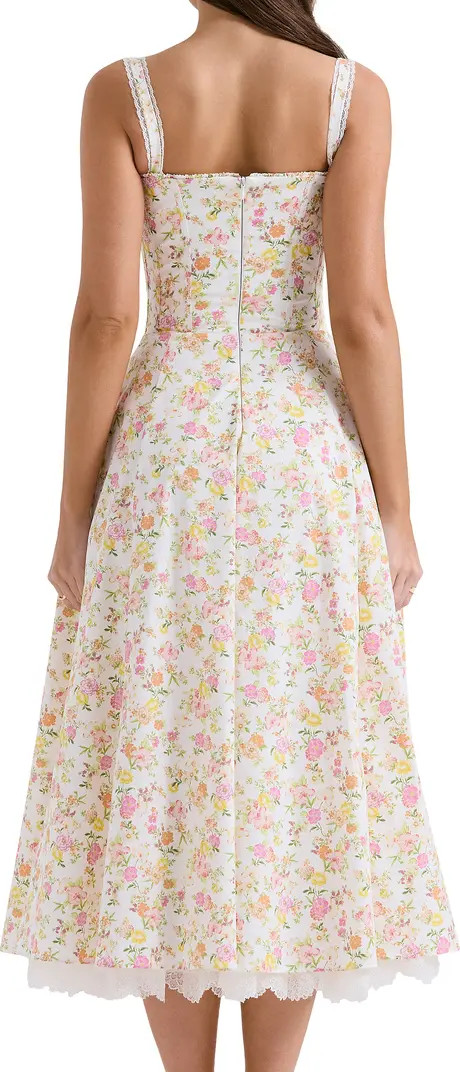 Rosalee Floral Stretch Cotton Petticoat Dress | Nordstrom