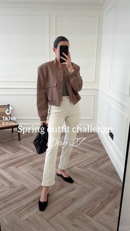 30 days of Spring outfits- Day 27 🤍 
Bomber jacket is from Zara 

#LTKstyletip #LTKFind #LTKSeasonal