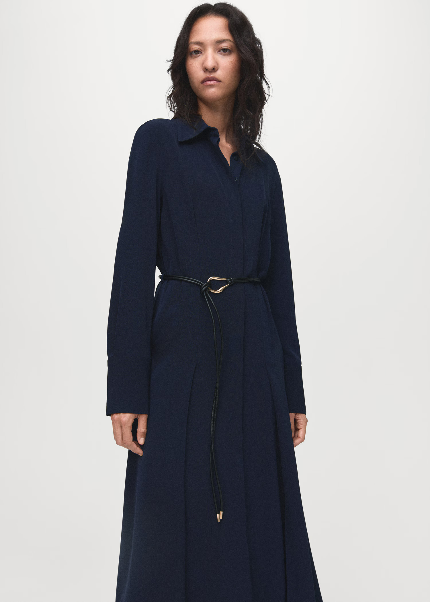 Belt shirt dress - Women | MANGO USA | Mango (US/MX/AU)