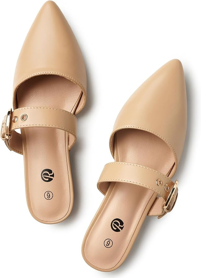 Rekayla Mules for Women Adjustable Strap Pointed Toe Backless Loafer Shoes… | Amazon (US)