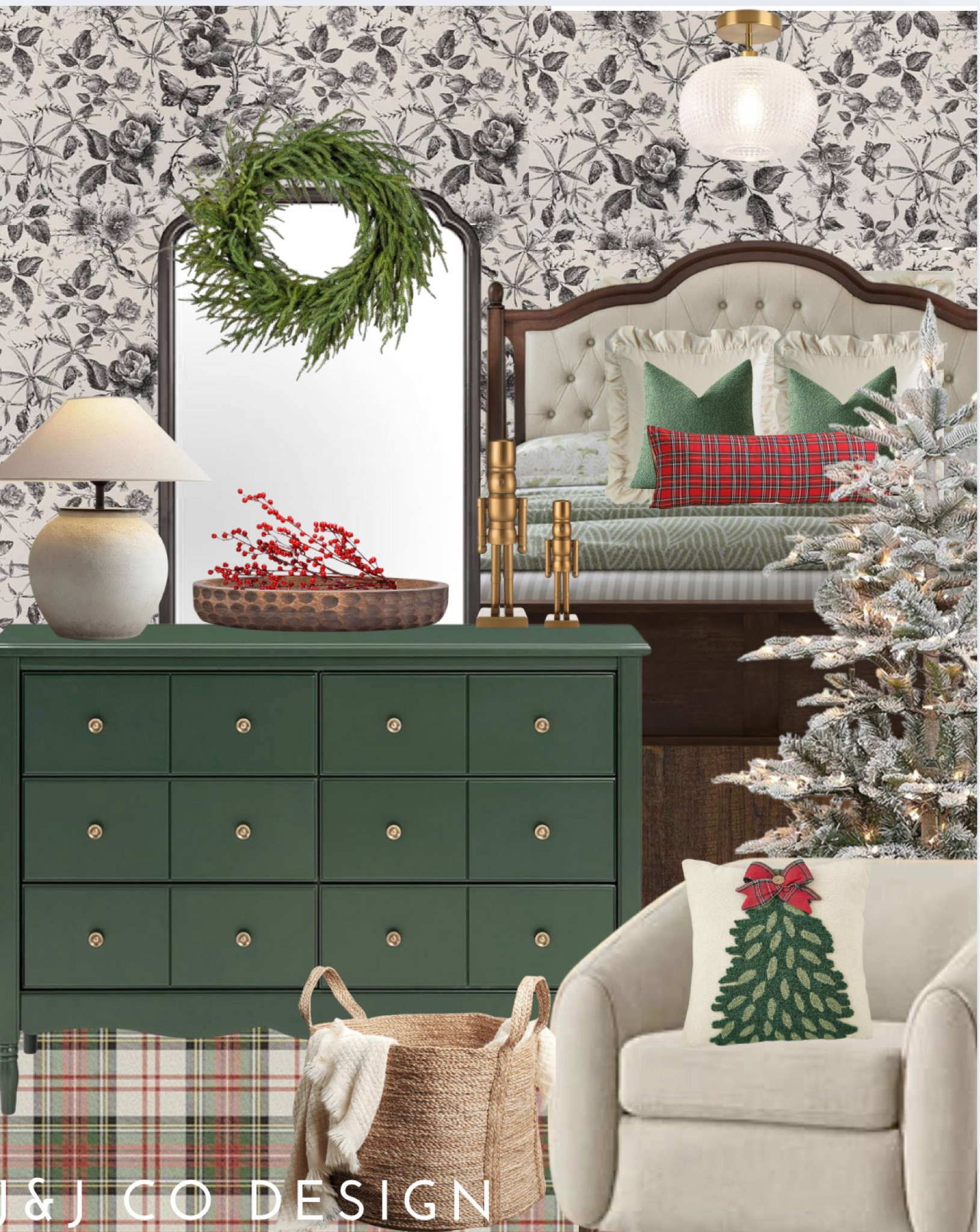 Home for the Holidays 
Adding a little greenery, festive pillows and decor will capture the essence of the holiday season in your bedroom. 
#holidaydecor #bedroominspo #christmasdecor #homedesign

#LTKHome #LTKHoliday #LTKSeasonal