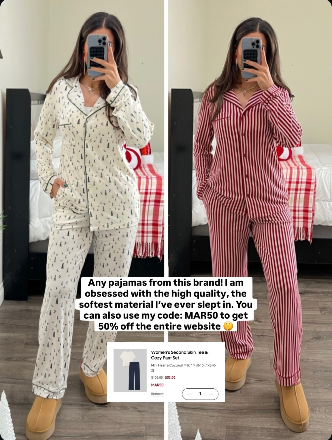 The best sleepwear she will ever put on her body! The quality is 20/10. So soft! Get 50% off anything from the website with my code: MAR50

#LTKGiftGuide #LTKHoliday #LTKSaleAlert