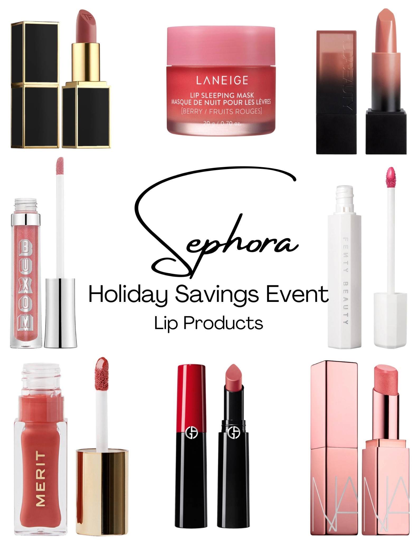 It’s the Sephora Holiday Savings Event! Shop the lip products in my cart! Includes lipstick, lip balm, lip tint, plumping lip gloss, and lip mask! Use code SAVINGS at checkout!

#LTKHoliday #LTKbeauty #LTKsalealert