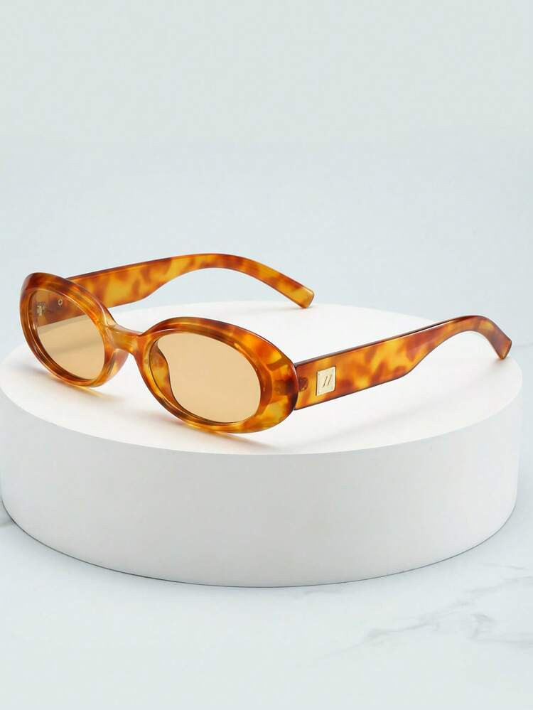 1pc Oval Small Frame High-Quality Minimalist Fashionable Glasses Women (Suitable For Driving, Cas... | SHEIN