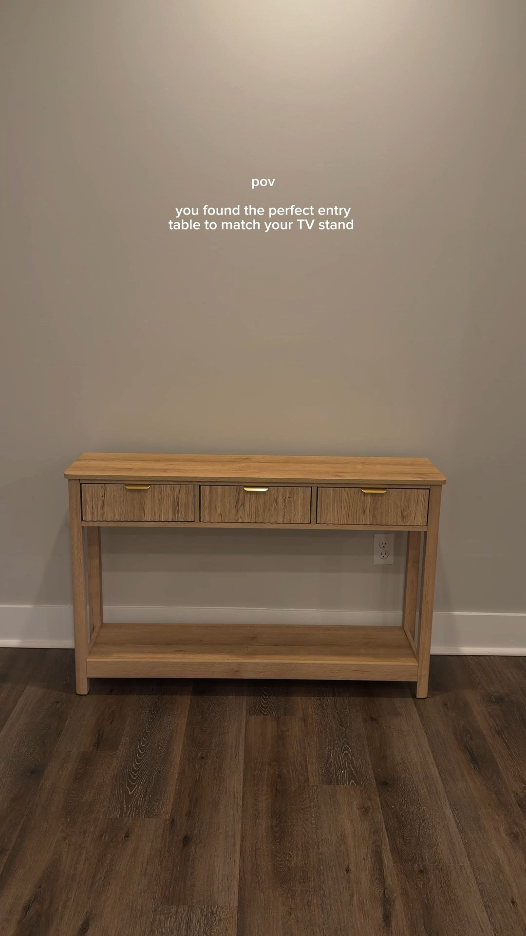 NATURAL WOOD ENTRYWAY TABLE 

- 3 drawers 
- amazing quality 
- straightforward assembly instructions 
- adds aesthetic touch to any space 

#LTKHome