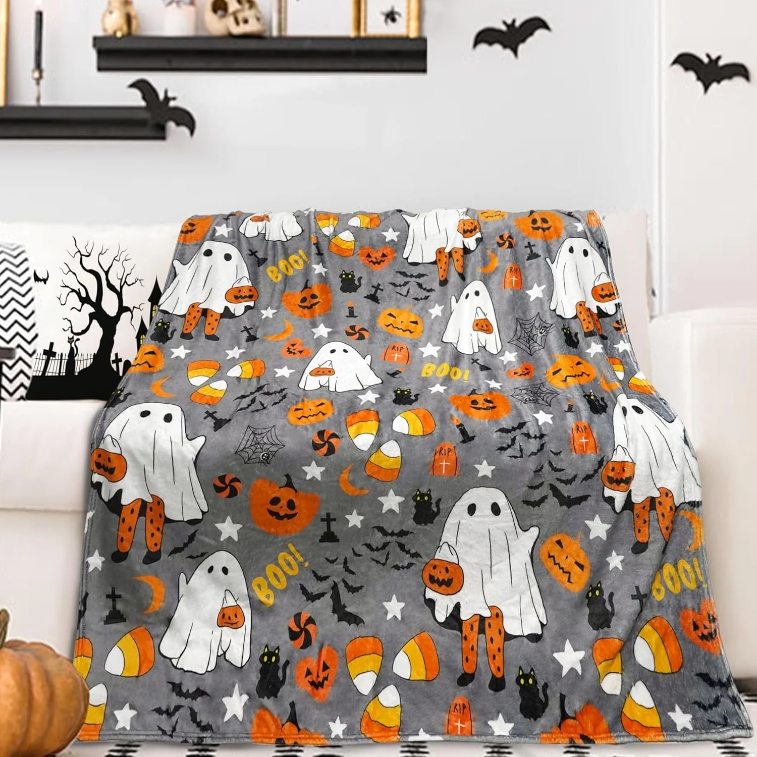 Fall Halloween Blanket Halloween Throw Blankets and Throws Fall Pumpkin Throw Blanket Super Soft ... | Walmart (US)