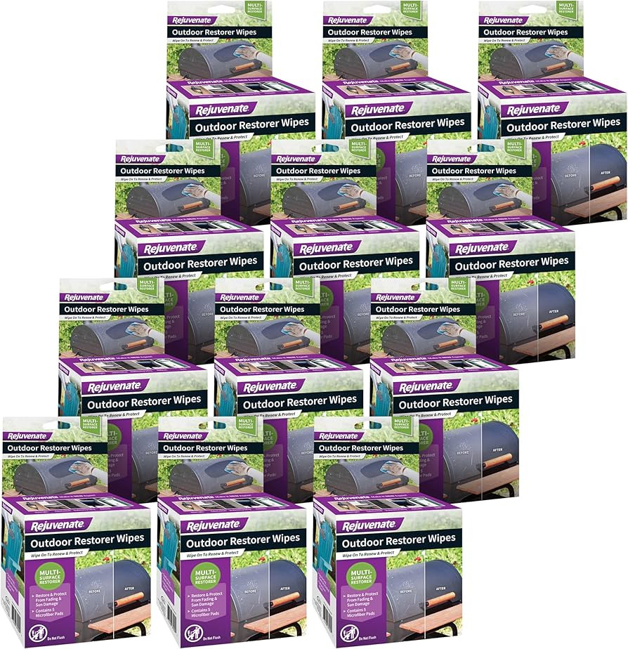 Rejuvenate Outdoor Restorer Wipes, 5 Count, Individually-Wrapped Pre-Saturated Microfiber Wipes R... | Amazon (US)