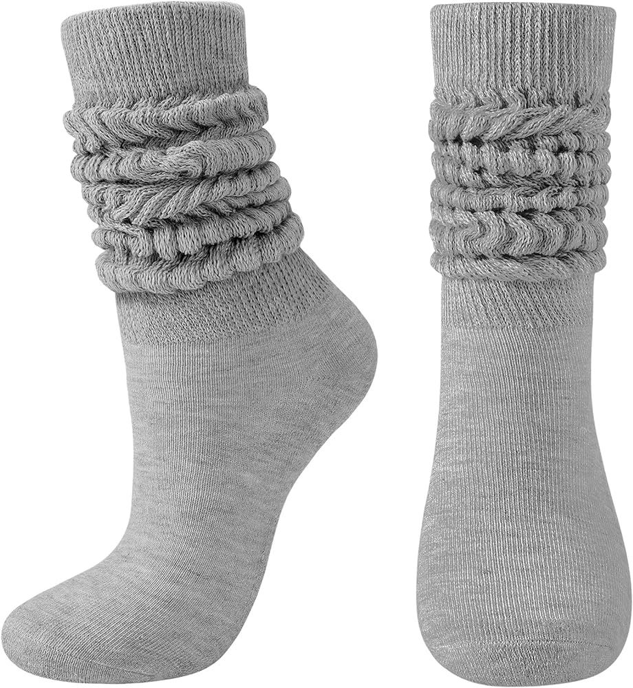 BOOPH Slouch Socks Women Scrunch Sock Knee High Slouchy Socks for Women Size 6-11 | Amazon (US)
