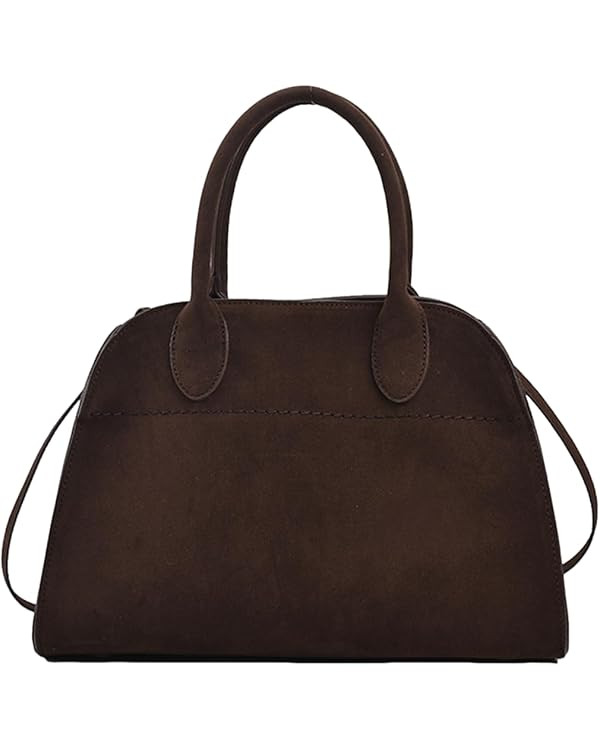 Womens Suede Tote Bag, Faux Leather Tote Bag for Women Vintage Top Handle Bag Fashion Retro Shoul... | Amazon (US)
