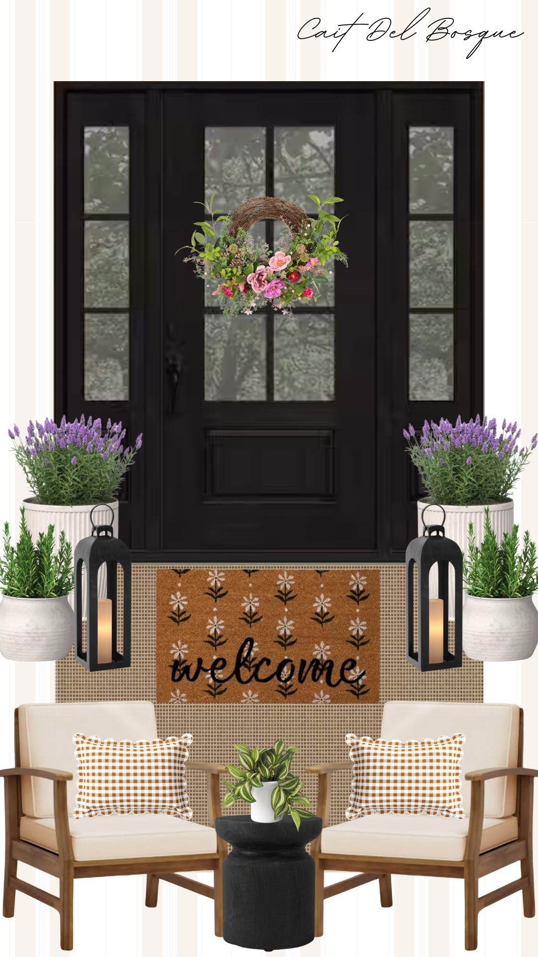 The first official day of Spring is THIS Thursday + I’m welcoming the season with open arms on the front porch! It’s time to spruce up those patios! A perfect blend of stone, wood + black elements creates a timeless + inviting space, while potted flowers can bring vibrant pops of color. Gingham print throw pillows add a cozy touch to your outdoor furniture, +  the soft outdoor rugs complete the look, making this the ultimate spring retreat. Ready to soak up the sunshine in style – this porch is ready for all your springtime moments! ✨

Spring, spring finds, spring 2025, spring home decor, outdoor decor, outdoor furniture, spring decor, porch decor, porch furniture, patio, patio furniture, patio decor, flower pots, outdoor, outdoor lanterns, outdoor wreath, throw pillows, outdoor pillows, gingham, threshold, target, Christopher knight, target finds, target spring, porch, outdoor rug, planters, outdoor planters, outdoor patio, front porch decor

#LTKSeasonal #LTKHome