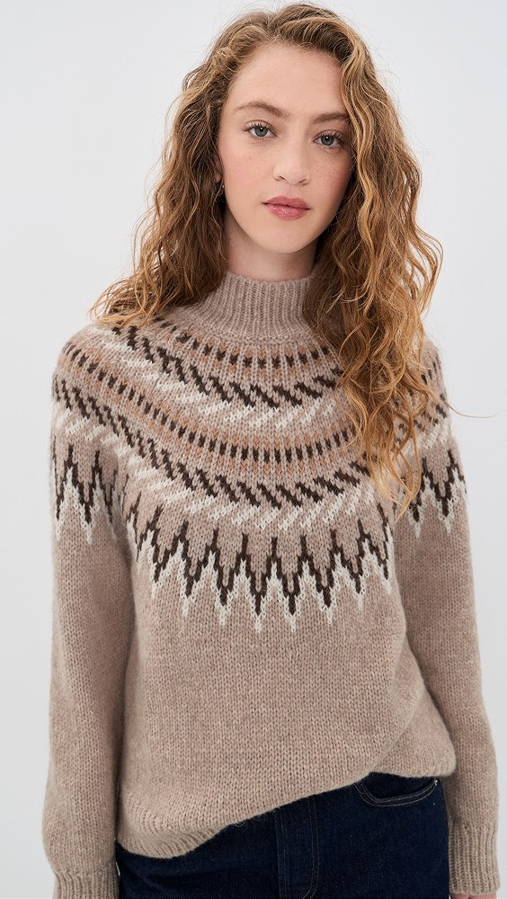 Fair Isle Mock Neck Pullover | Shopbop