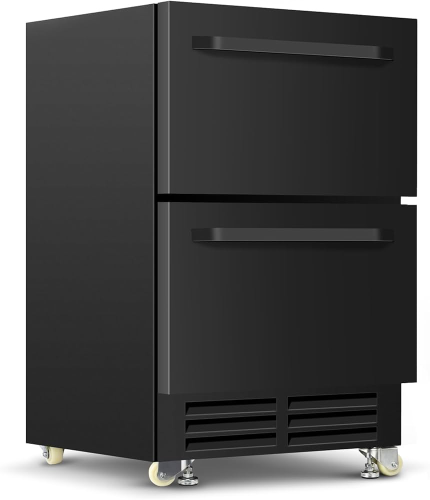 24 Inch Under Counter Dual Drawer Beverage Fridge, Weather Proof Outdoor Beverage Refrigerator fo... | Amazon (US)