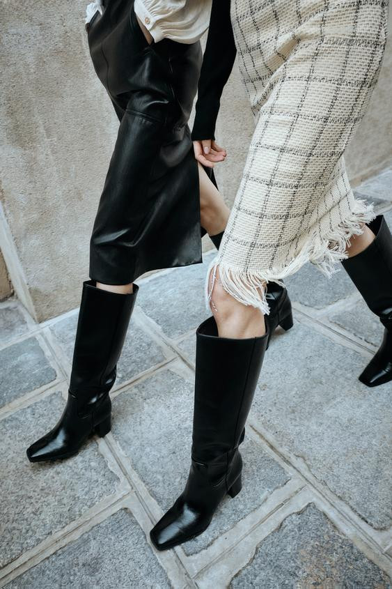 Zara - Block Heeled Boots - Black - 6 - Woman | Zara US