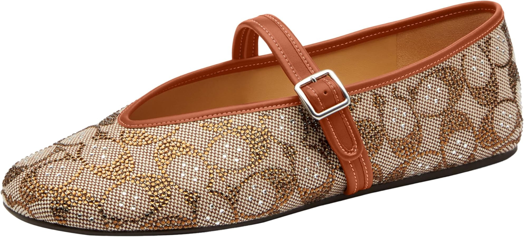 Coach Womens Mary Jane in Crystal Signature Jacquard | Amazon (US)