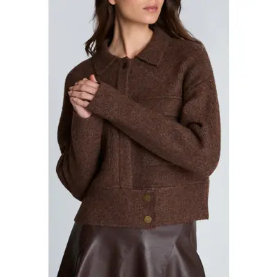 Kenneth Cole Utility Knit Jacket in Medium Bark Heather at Nordstrom, Size X-Large | Nordstrom