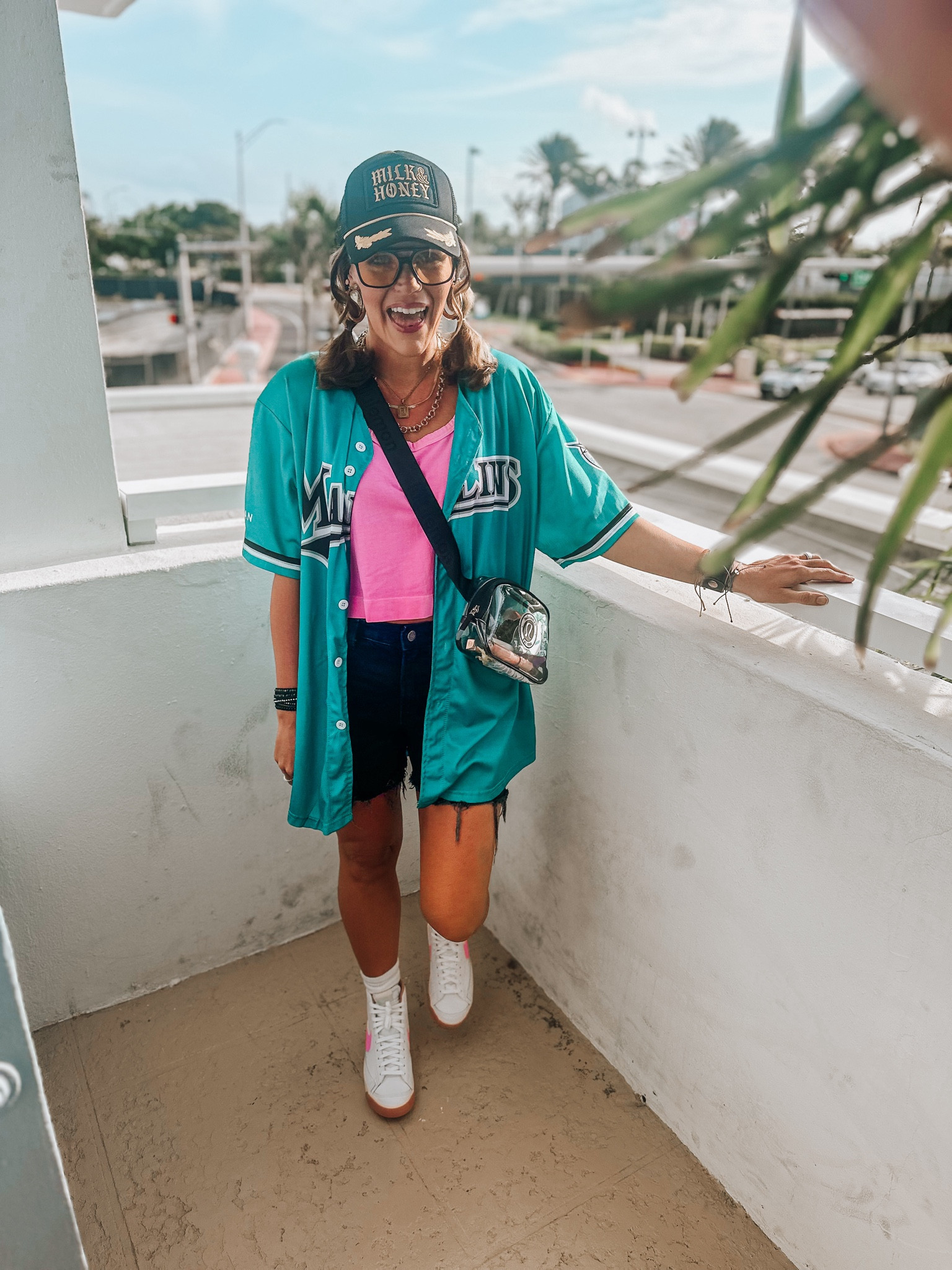 Baseball Game #ootd!!! 🩵🖤

Jersey/ men’s L
Shorts/ 2 sized down 1
Tank/ m sized up 1
Nike/ 7Y sized up normally women’s 8 

Game day 
Outfit idea
Sporty outfit 
Game day apparel 
Marlins 
Jersey 
Black short 
Nine blazer 
Nike high tops
Trucker hat 

#LTKstyletip #LTKitbag #LTKshoecrush